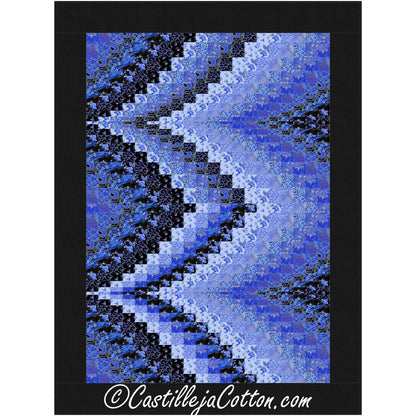 Bargello Peaks Sapphire Quilt Pattern CJC-47978 - Paper Pattern
