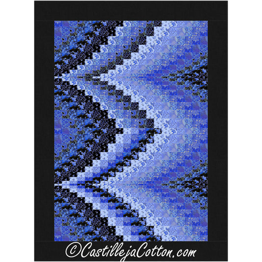 Bargello Peaks Sapphire Quilt Pattern CJC-47978 - Paper Pattern