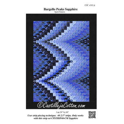 Bargello Peaks Sapphire Quilt Pattern CJC-47978 - Paper Pattern