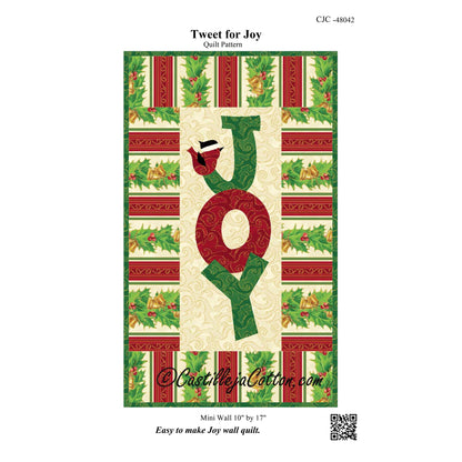 Image of the cover for the Tweet for Joy mini wall hanging pattern.