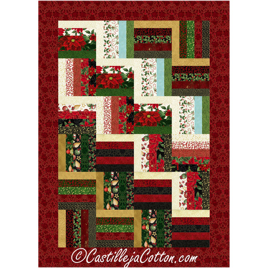 Jingle Rail Fence Quilt CJC-48366e - Downloadable Pattern