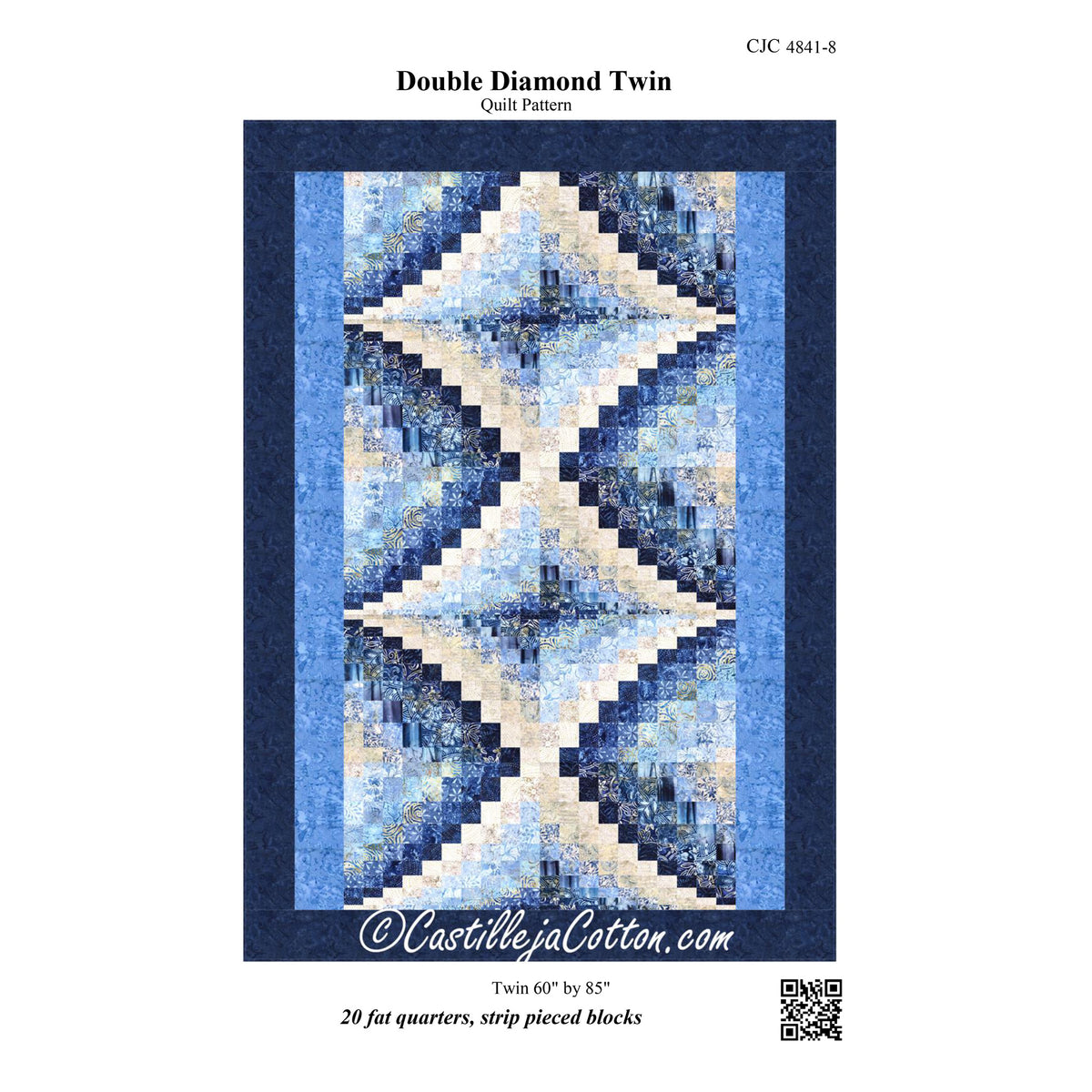 Double Diamond Twin Quilt CJC-48418e - Downloadable Pattern
