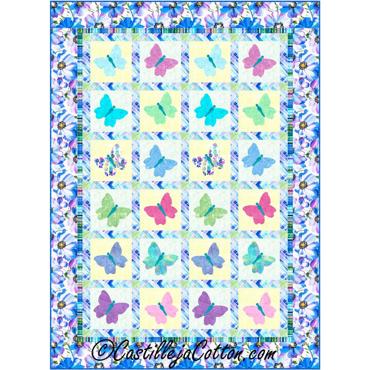 Butterfly Garden Quilt CJC-48553e - Downloadable Pattern