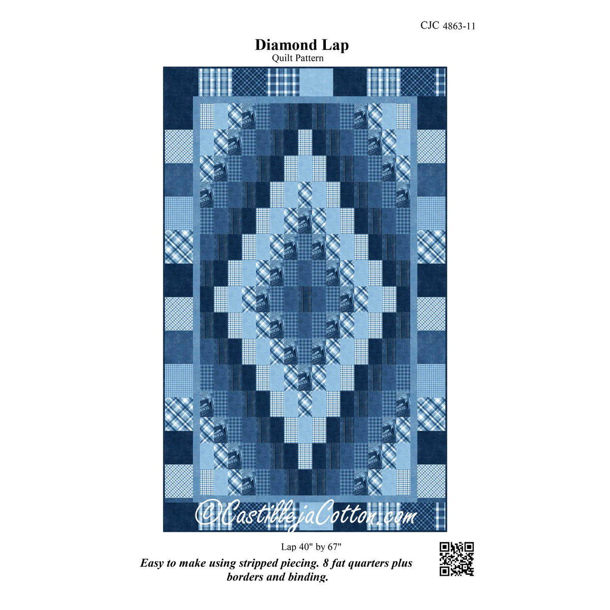Diamond Lap Quilt Pattern CJC-486311 - Paper Pattern