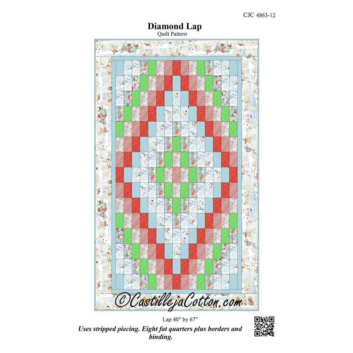 Diamond Lap Quilt CJC-486312e - Downloadable Pattern