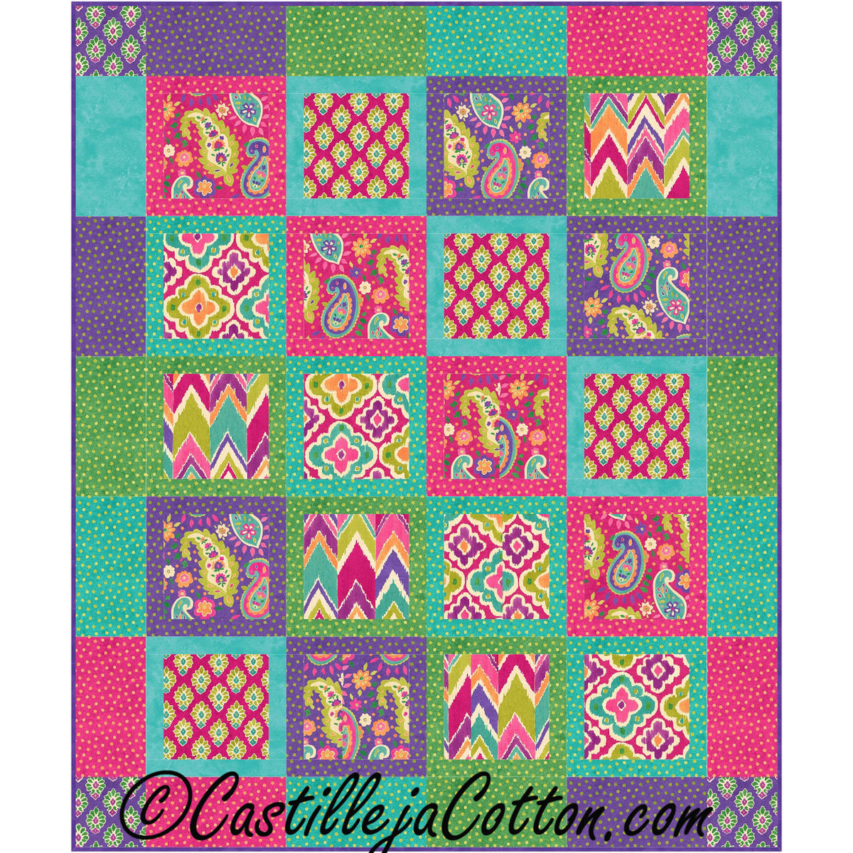 Border Squares Quilt Pattern CJC-48756 - Paper Pattern