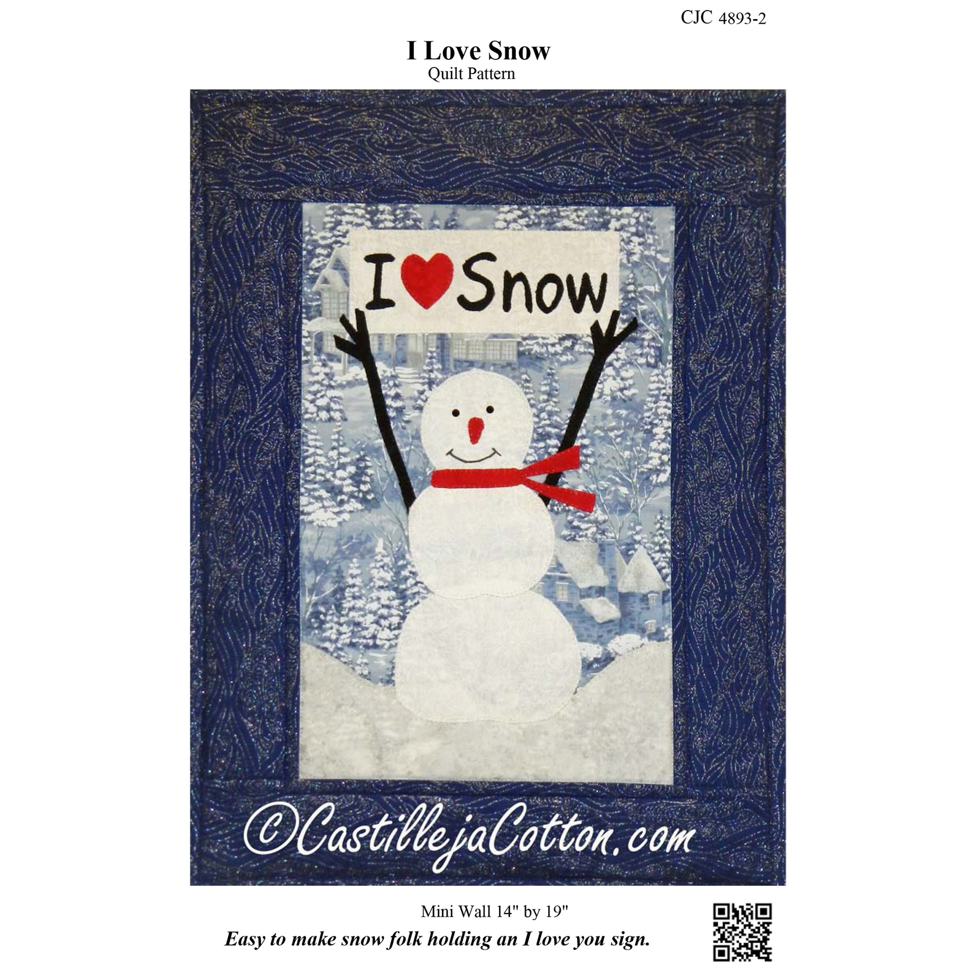Cover image of pattern for I Love Snow quilt.