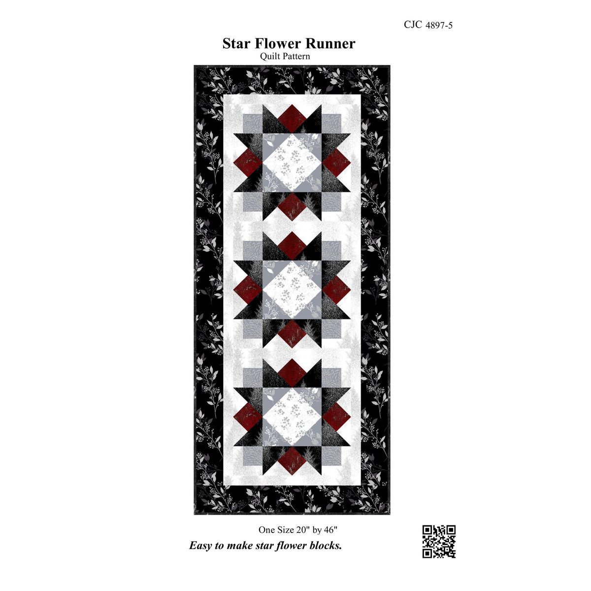 Star Flower Runner CJC-48975e - Downloadable Pattern