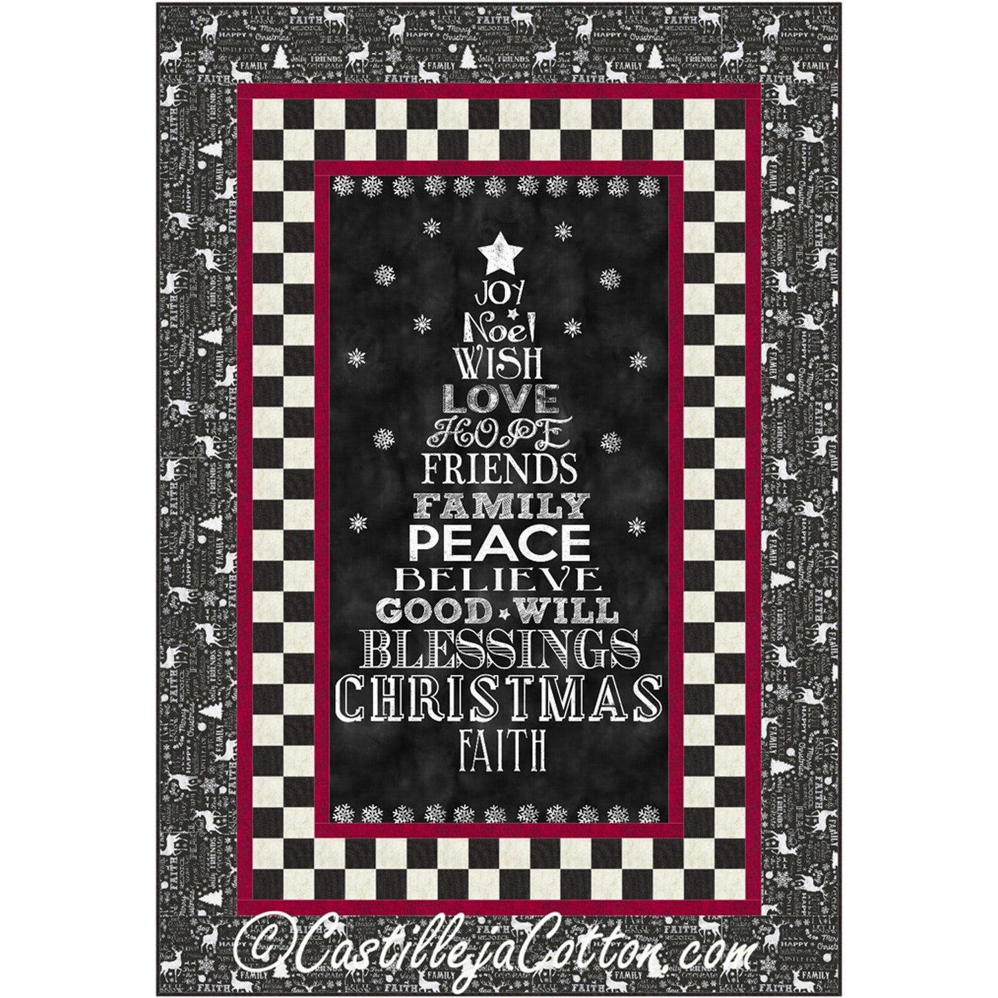 Chalkboard Christmas Quilt CJC-49111e - Downloadable Pattern