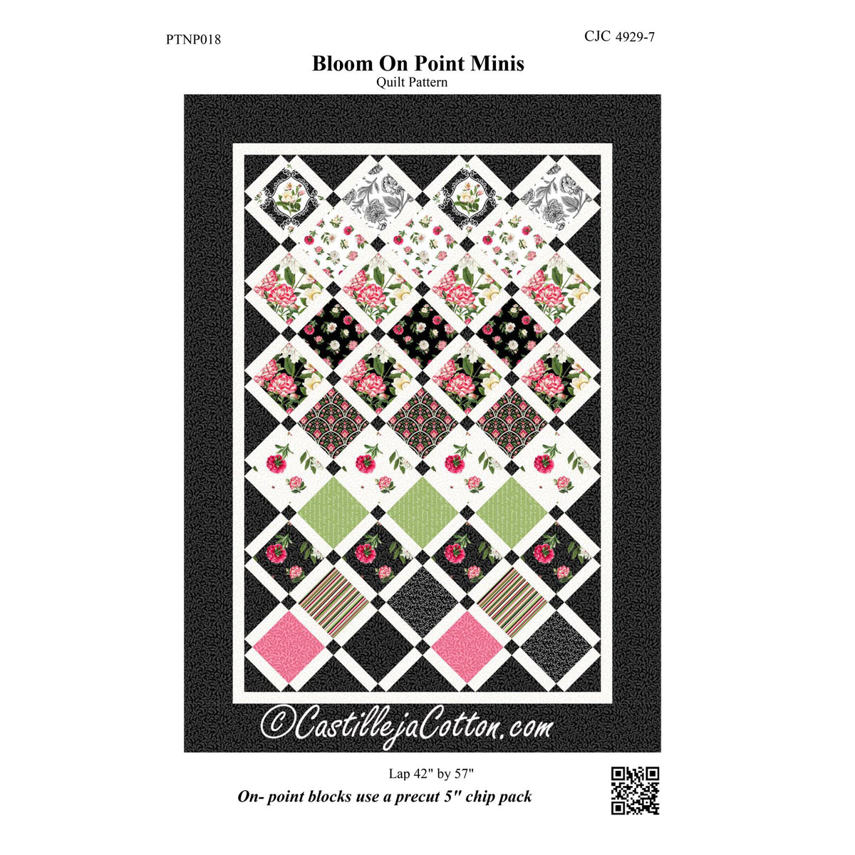 Bloom On Point Minis Quilt Pattern CJC-49297 - Paper Pattern