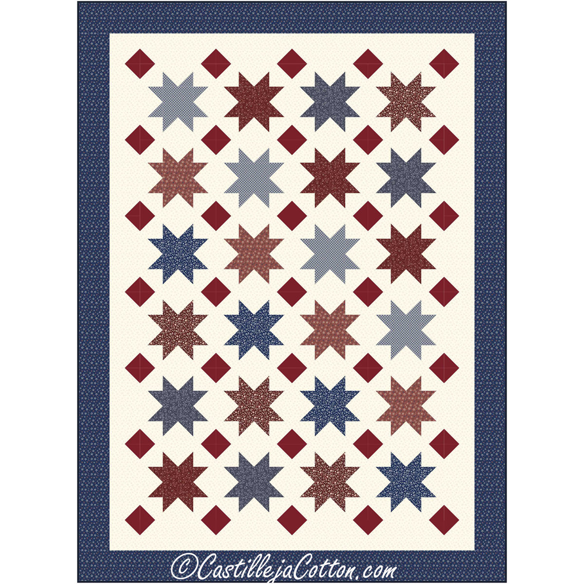 Floating Stars and Diamonds Quilt CJC-49352e - Downloadable Pattern