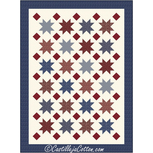 Floating Stars and Diamonds Quilt CJC-49352e - Downloadable Pattern