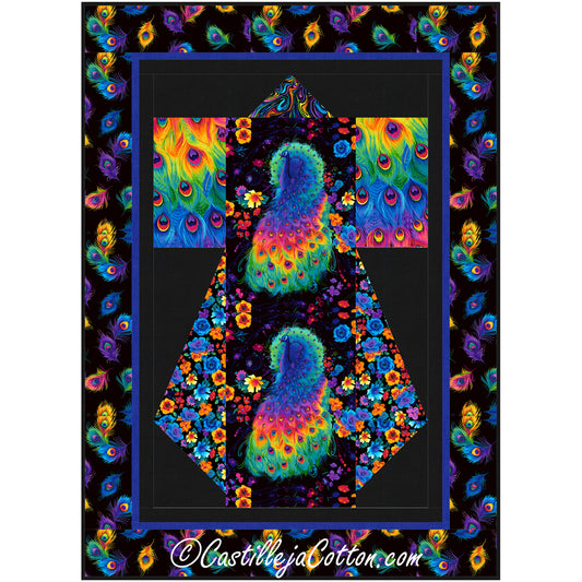 Jewel Kimono Peacock Quilt CJC-49428e - Downloadable Pattern