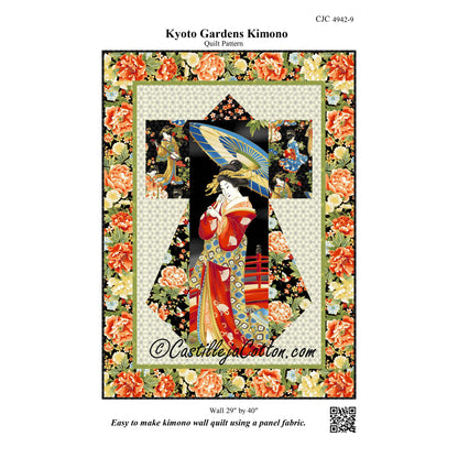 Kyoto Gardens Kimono Wall Hanging Quilt Pattern CJC-49429 - Paper Pattern