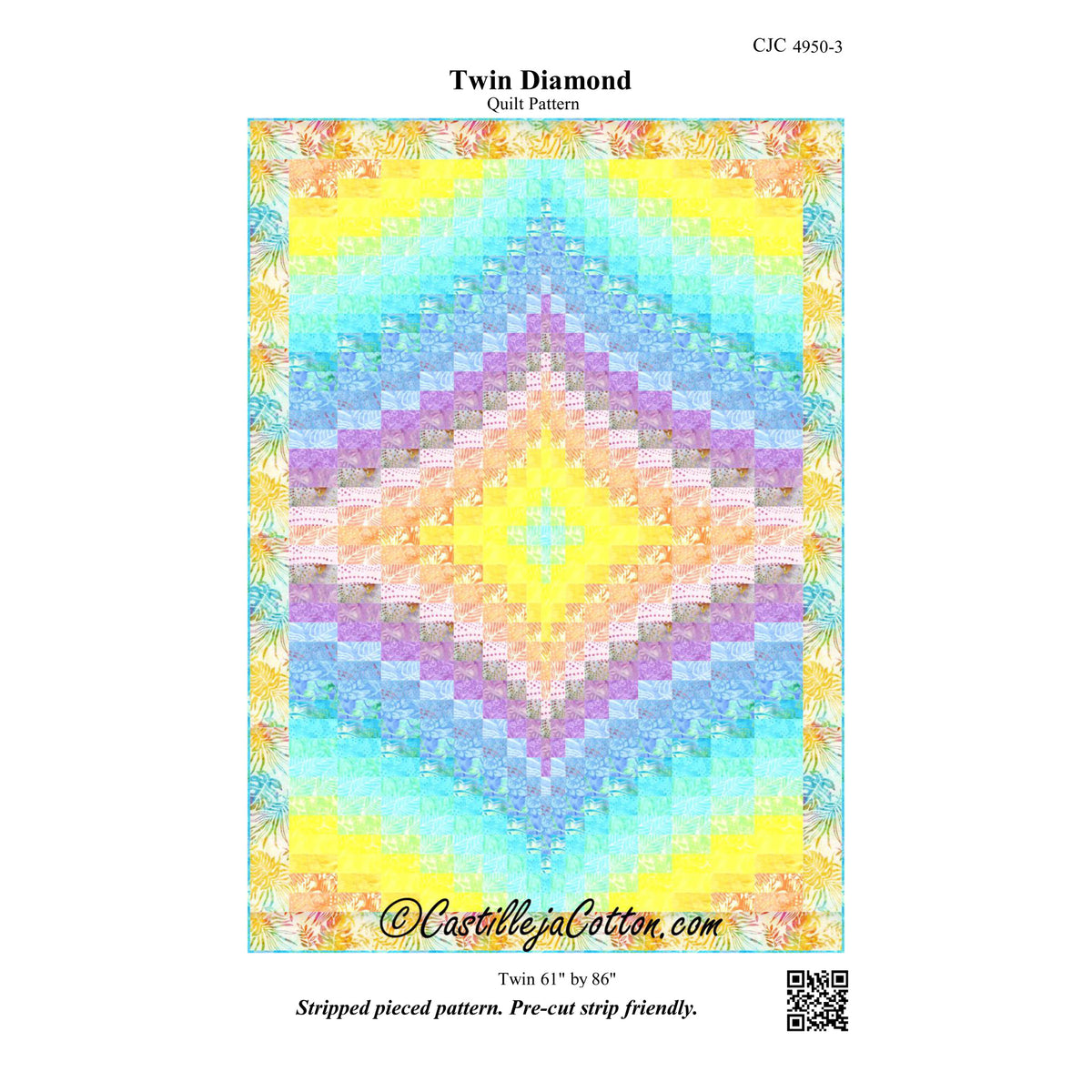 Twin Diamonds Quilt CJC-49503e - Downloadable Pattern