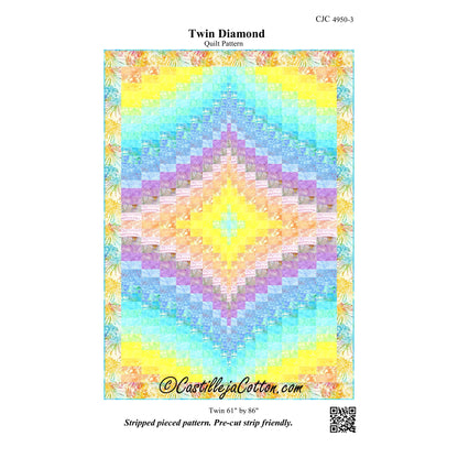 Twin Diamonds Quilt CJC-49503e - Downloadable Pattern
