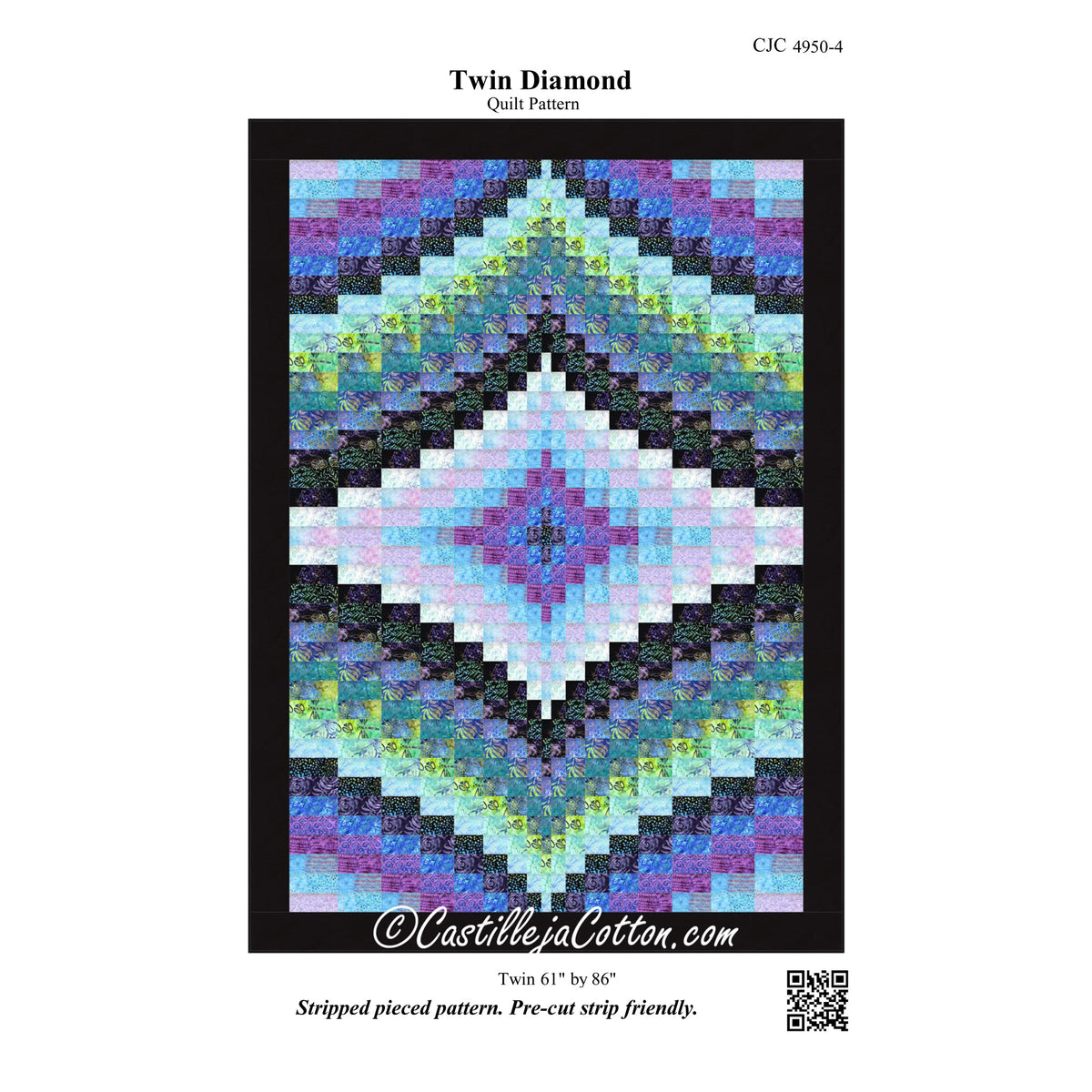 Twin Diamonds Quilt CJC-49504e - Downloadable Pattern