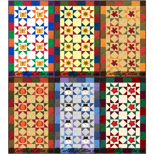 Starry Seasonal Runner Two Quilt CJC-49590e - Downloadable Pattern