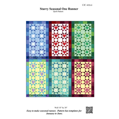 Starry Seasonal Runner One Quilt CJC-49580e - Downloadable Pattern