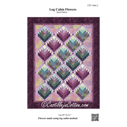 Log Cabin Flowers Quilt CJC-49662e - Downloadable Pattern