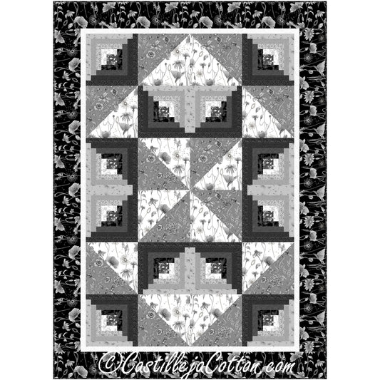 Pinwheel Star Graphite Quilt Pattern CJC-49695 - Paper Pattern