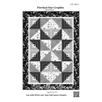 Pinwheel Star Graphite Quilt CJC-49695e - Downloadable Pattern