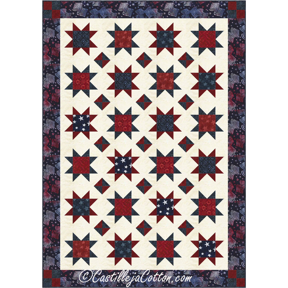 Stars with Diamonds Quilt Pattern CJC-49762 - Paper Pattern