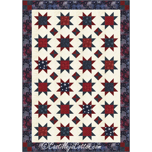 Stars with Diamonds Quilt Pattern CJC-49762 - Paper Pattern