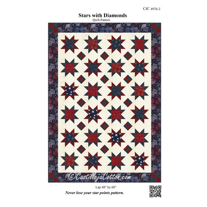 Stars with Diamonds Quilt Pattern CJC-49762 - Paper Pattern