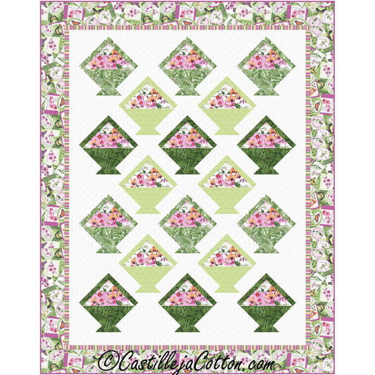 Floral Baskets Quilt Pattern CJC-49793 - Paper Pattern