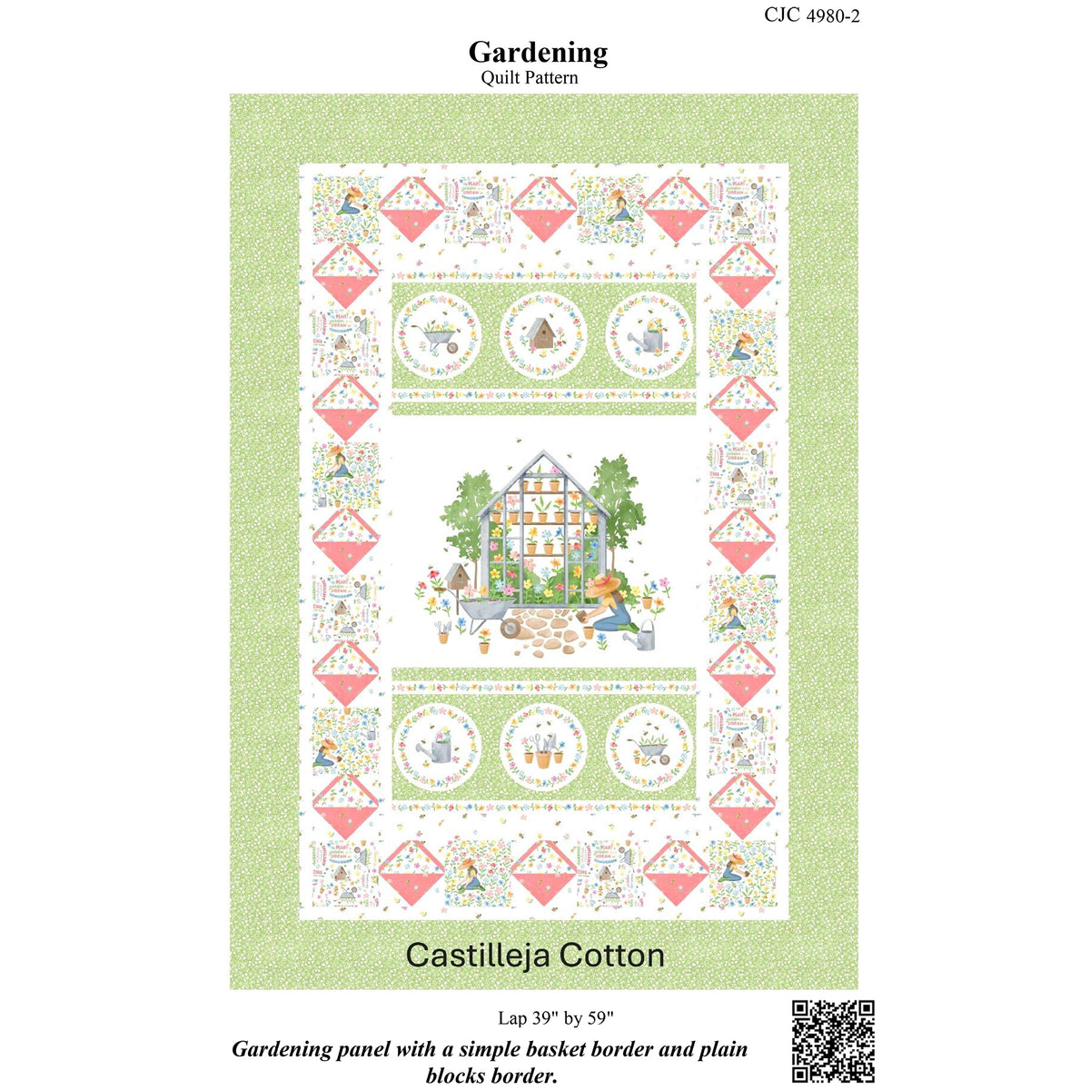 Gardening Quilt Pattern CJC-49802 - Paper Pattern