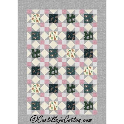 Starry Four Patch Quilt Pattern CJC-4981 - Paper Pattern