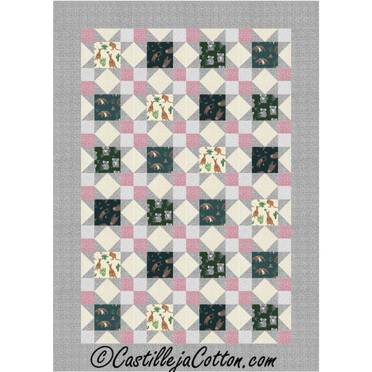 Starry Four Patch Quilt Pattern CJC-4981 - Paper Pattern