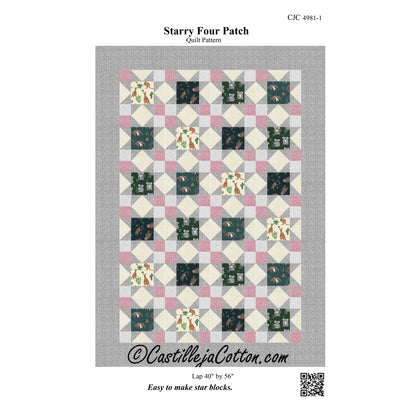 Starry Four Patch Quilt Pattern CJC-4981 - Paper Pattern