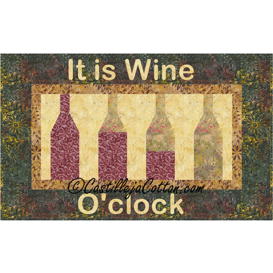 Wine O'clock Quilt CJC-4998e - Downloadable Pattern