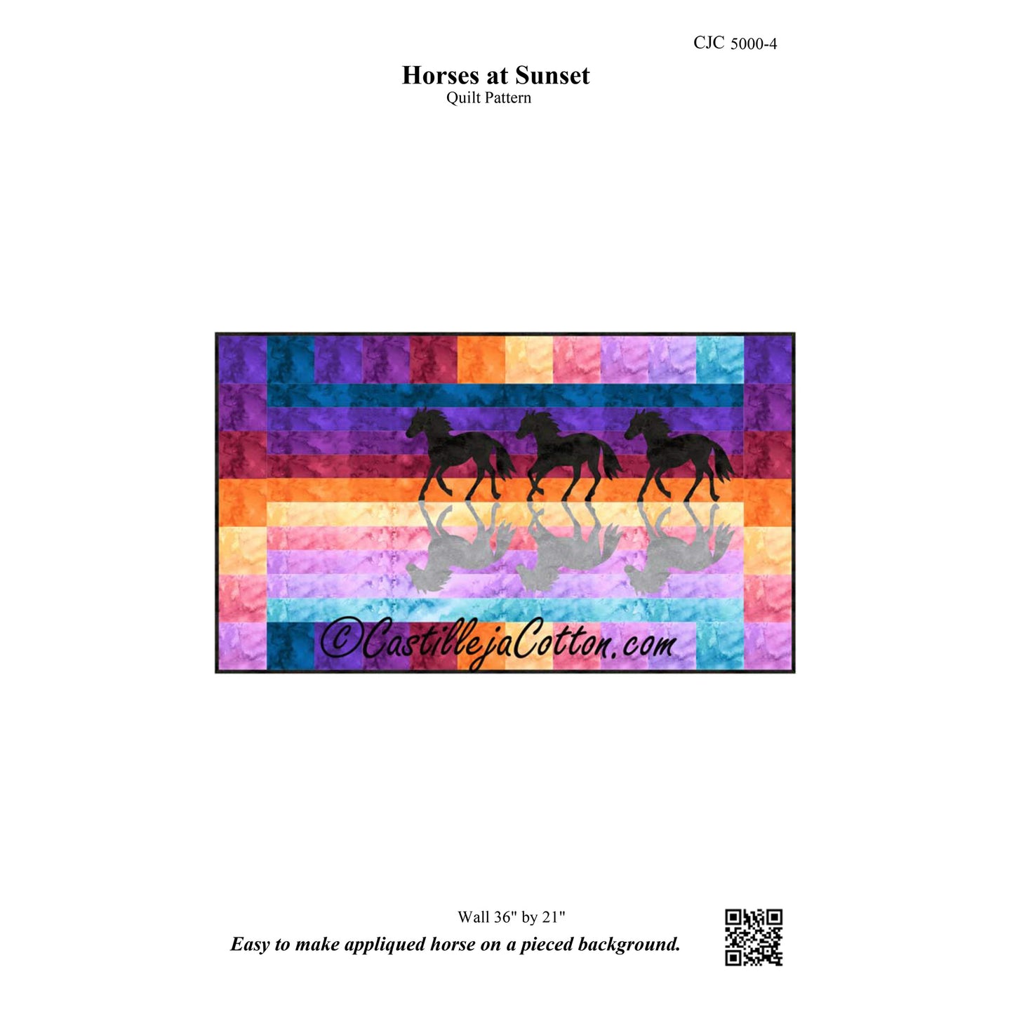 Horses at Sunset Quilt Pattern CJC-50004 - Paper Pattern