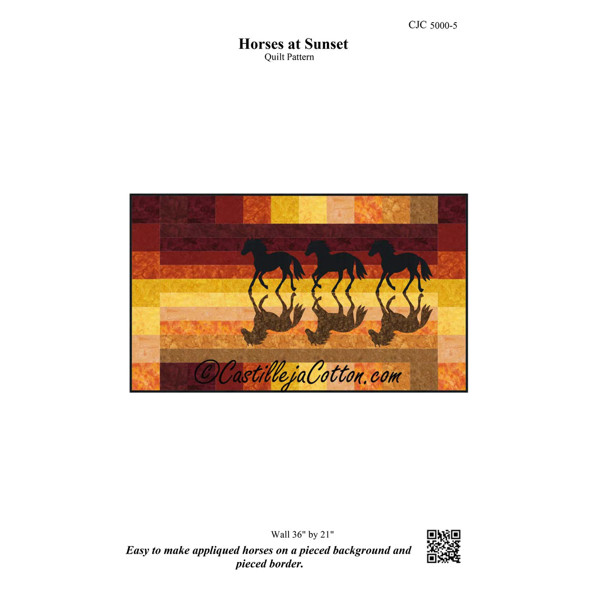 Horses at Sunset Quilt Pattern CJC-50005 - Paper Pattern