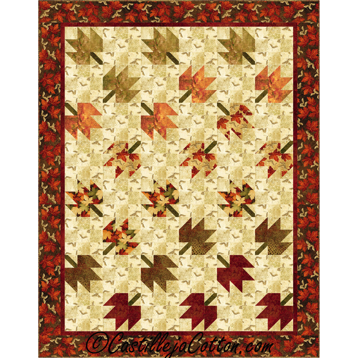Tumbling Leaves Quilt CJC-50163e - Downloadable Pattern