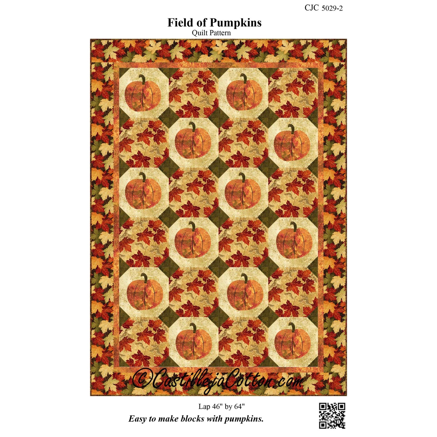 Field of Pumpkins Quilt Pattern CJC-50292 - Paper Pattern