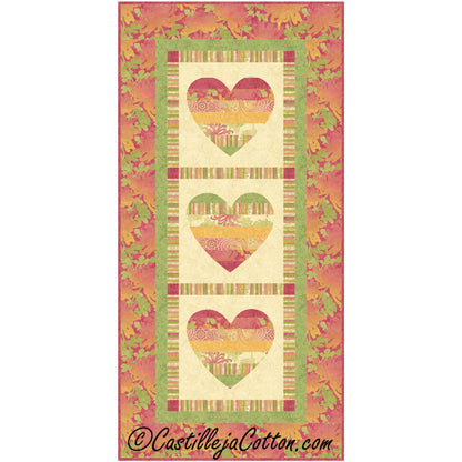 Whimsical Hearts Table Runner CJC-5051e - Downloadable Pattern