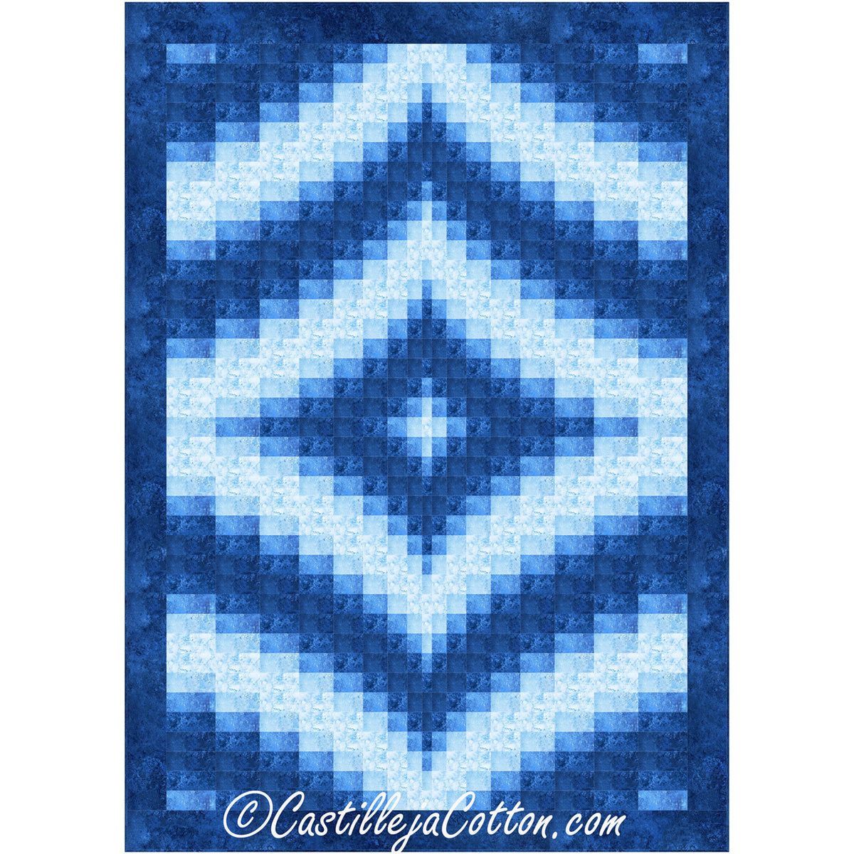 Echoing Diamonds Twin Indigo Quilt Pattern CJC-50595 - Paper Pattern