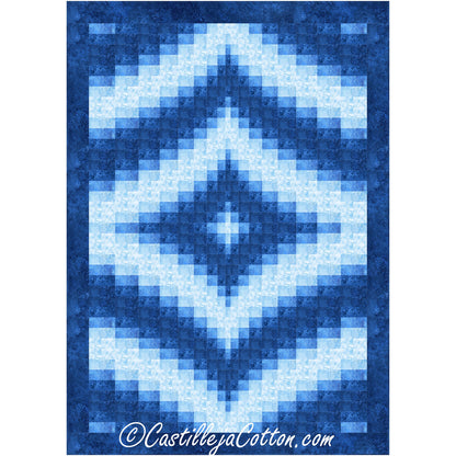 Echoing Diamonds Twin Indigo Quilt Pattern CJC-50595 - Paper Pattern
