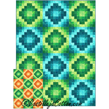 Unfolding Diamonds Twin Quilt CJC-5061e - Downloadable Pattern