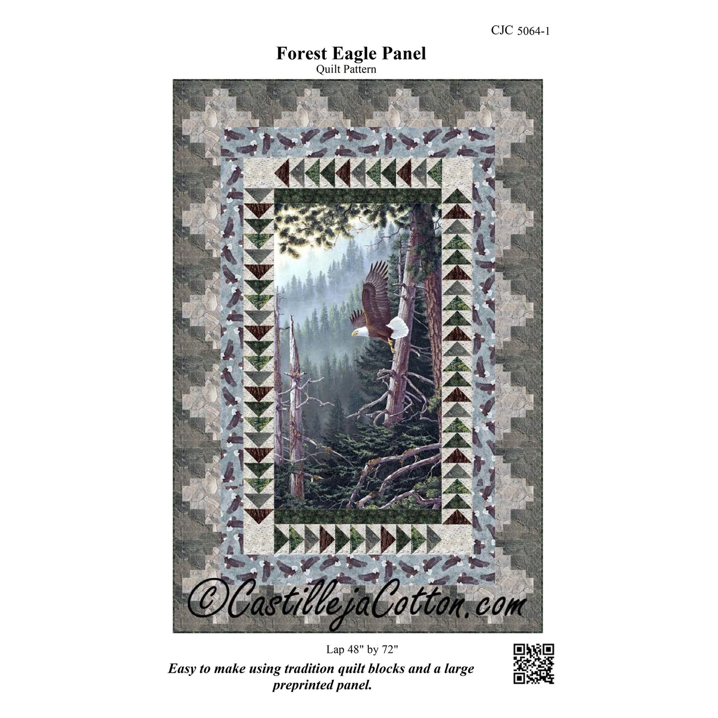 Forest Eagle Panel Quilt CJC-50641e - Downloadable Pattern
