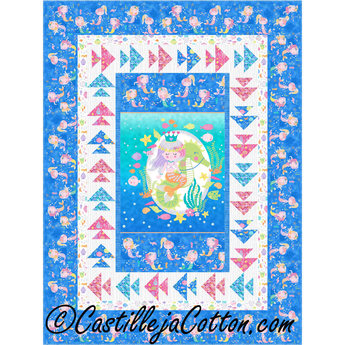 Mermaids and Fishes Quilt Pattern CJC-50691 - Paper Pattern