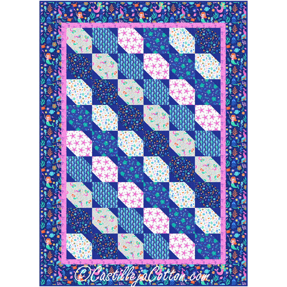 Emerging Stars Sea Life Quilt CJC-50714e - Downloadable Pattern