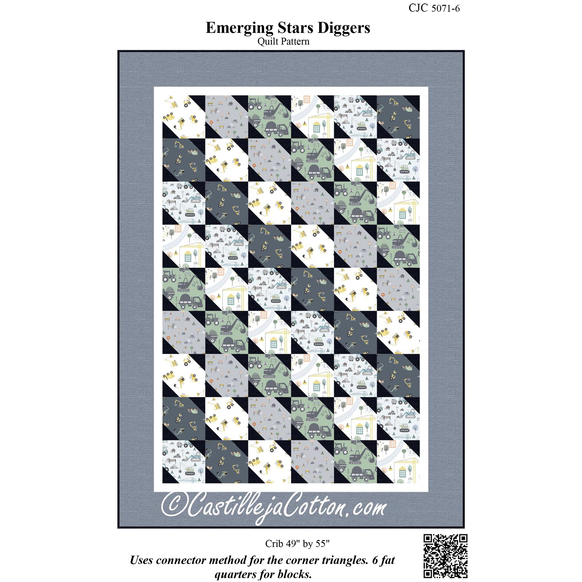 Cover image of pattern for Emerging Stars Diggers Quilt.