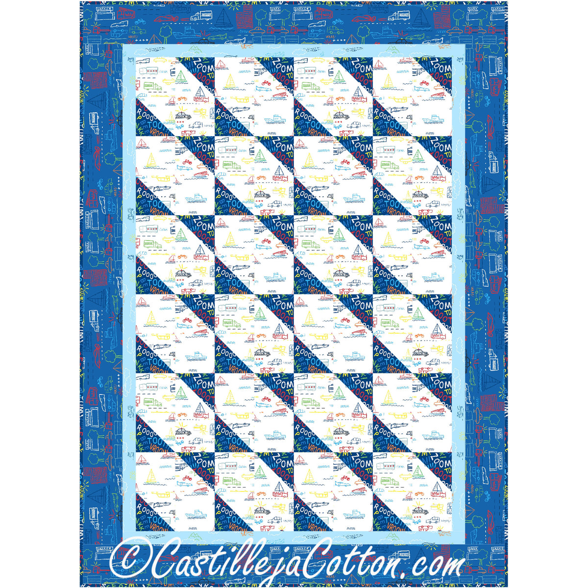 Four Patch Emerging Stars Quilt CJC-50722e - Downloadable Pattern