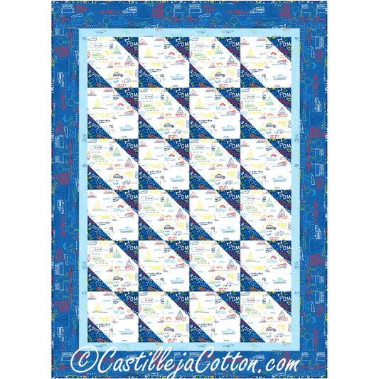 Four Patch Emerging Stars Quilt CJC-50722e - Downloadable Pattern