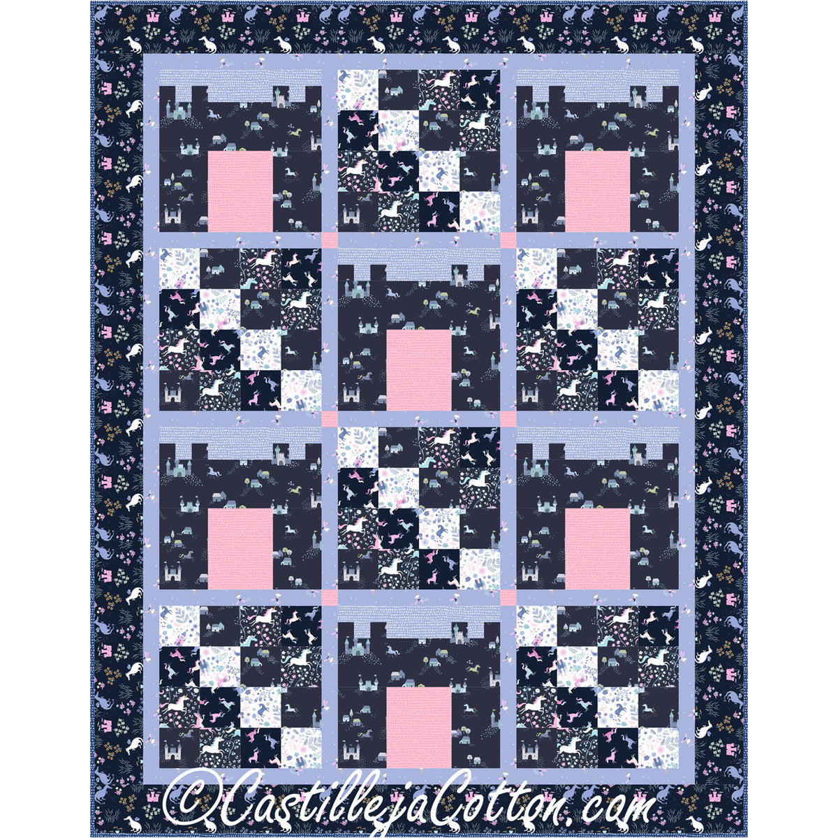 Castles and Patches Quilt CJC-50731e - Downloadable Pattern